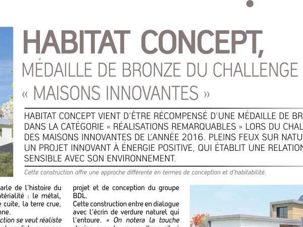 Habitat Concept, médaille de bronze du challenge « Maisons innovantes »